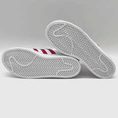 adidas Superstar C White Bold Pink Shell Toe Sneakers Kids 1.5 / 33 EU BA8382