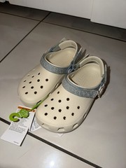 Kids’ Classic Denim Flower Adjustable Backstrap Clog