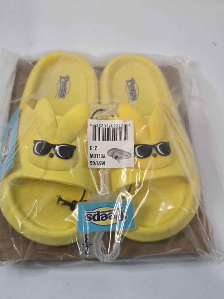 Peeps Bunny Slide Sandals. Kids Size 2-3 Brand New