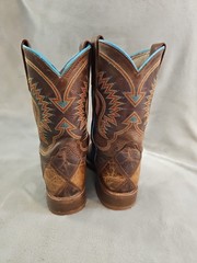 Horsepower Crazy Train Patchwork Square Toe Western Boot by Anderson Bean Y Sz 2