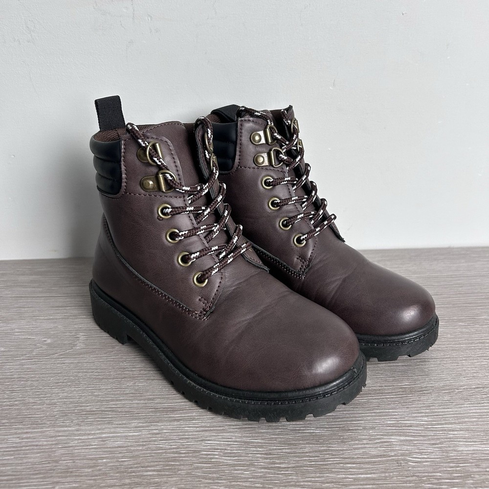 Fabkids Lumber Boots Brown Kids Size 13 EUC