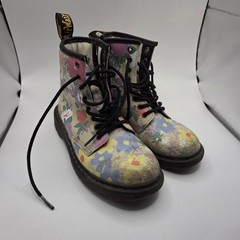 Dr. Martens 1460 J Multicolor Floral Bootie Unisex Kids US 2 UK 1 EU 33 Lace Up