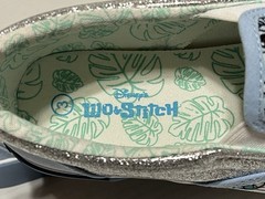 Ground Up Disney Lilo Stitch Silver Glitter Slip On Shoe Sneaker Youth 3 NWOT