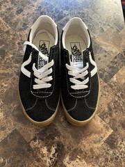 VANS Old Skool Black/White Suede Low Top Sneakers Unisex Kids US 4.5