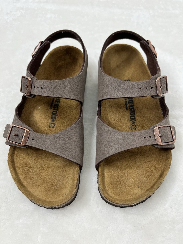 Birkenstock Roma Mocha Strap Sandal Shoes Kids Size 34 Pristine Condition!