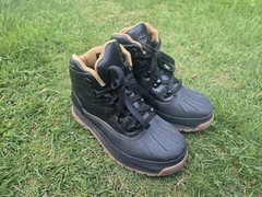 Timberland Kids Black Eurohiker Shell Duck Youth Boots Size US 3 hiking excellen