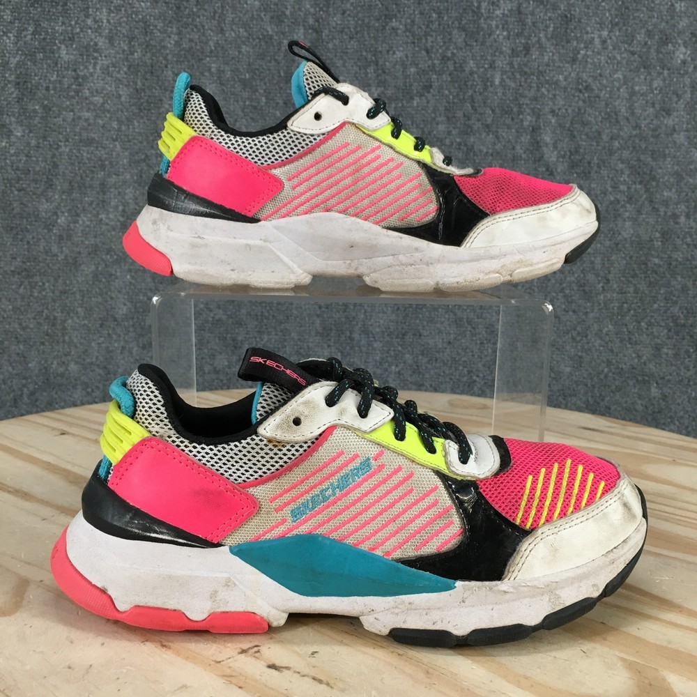 Skechers Shoes Junior 1 Athletic Sneakers Multicolor Lace Up Low Top SN 302229L