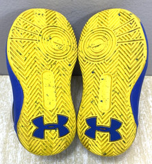 Under Armour Curry 3 Dub Nation White Blue Sneakers Kid’s Size 5K 1276276-102