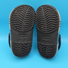 Crocs Fun Lab Shark Band Clogs W/ Strap Navy Blue Child Toddler Size 6 C