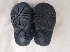 NWOB Navy Blue/Red/White Hook & Loop Sandals Baby/Toddler Size 4? Girl/Boy