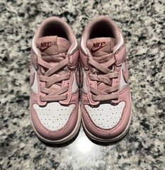 Nike Dunk Low White/Pink Glaze Pomegranate Rose HV0929-100 Toddler Shoes Size 7C