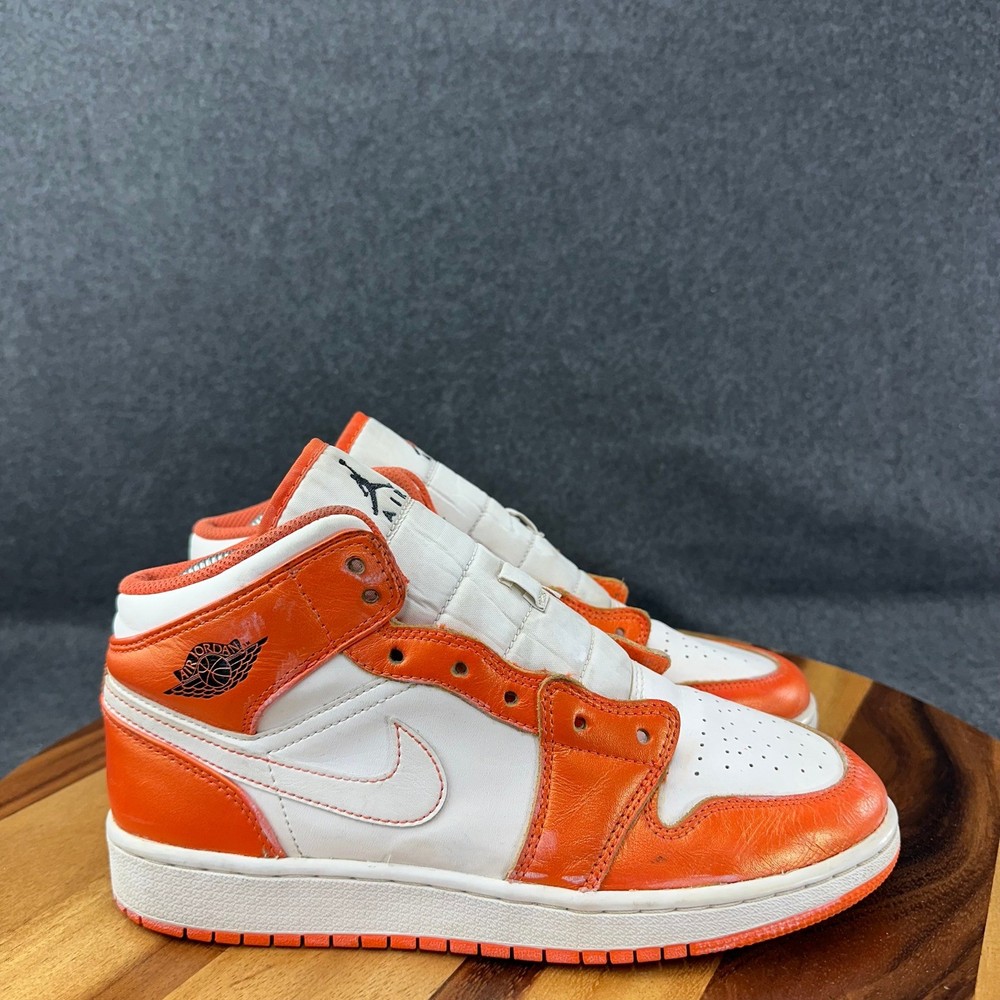 Jordan 1 Mid SE Metallic Orange White DM4228-800 Kids 7Y Womens 8.5 Sneakers
