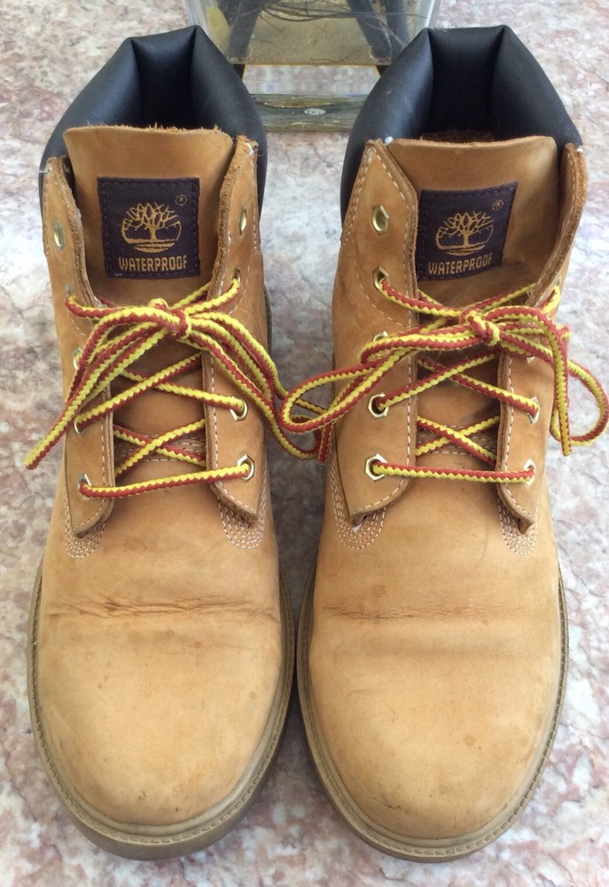 Timberland Big Kids 6 Inch Basic Waterproof Wheat Leather Boots Size 6M #10960