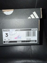 Adidas Lite Racer Adapt 7 Size 3 JR0816 Light Blue Pink