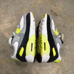 Nike Air Max 90 VOLT Gray Neon Green Yellow TD Airmax CD6868-101 Toddler 7C