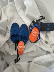 Blue Water Shoes Plus Black Jellyfish Flip Flops Kid Size 7-8