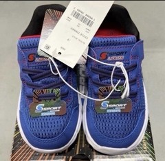 Skechers S Sport Lights Blue/Red Hook & Loop Light-Up Sneakers Kids US 9