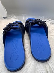 Chaco Chillos Kids Active Blue Slide Sandals Size 4 Unisex Worn Once Pool Beach