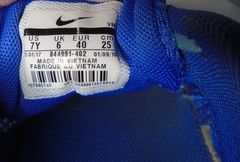 Kids Size 7Y Nike Flex Experience RN 7 Blue Mesh Athletic Sneakers Unisex