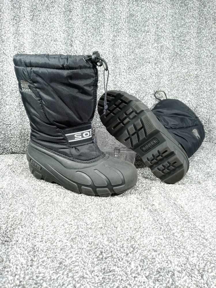 Sorel Cub Wool Lined Insulated Winter Snow Boots Duck Waterproof Size 5 Warm