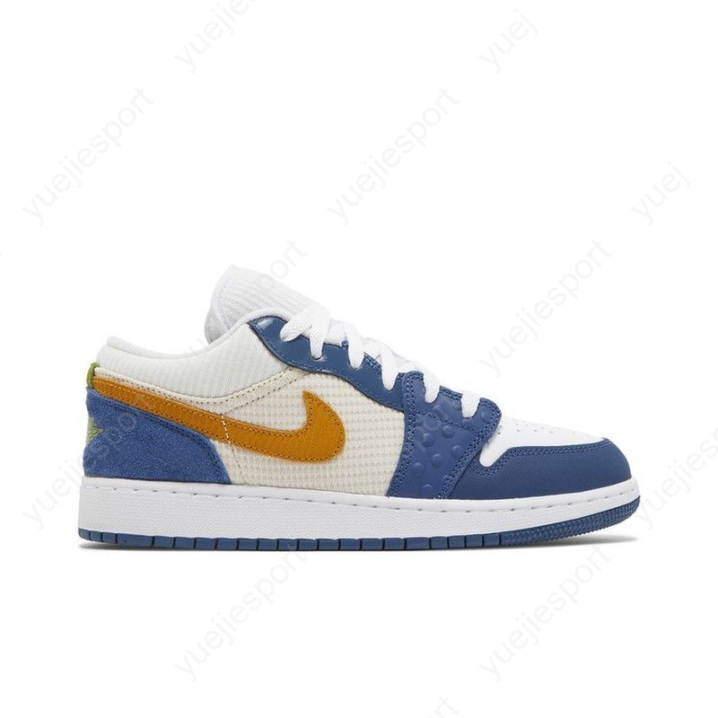 Air Jordan 1 Low Se Gs Patchwork French Blue DR6960-400