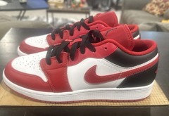 Nike Air Jordan 1 Low ‚Reverse Black Toe‘ 553560-163 Size 7Y Sneaker