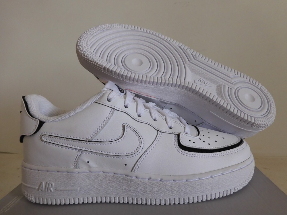 Nike Air Force 1 AF1/1 (Gs) White-Black Sz 6.5Y [CT3840-100]
