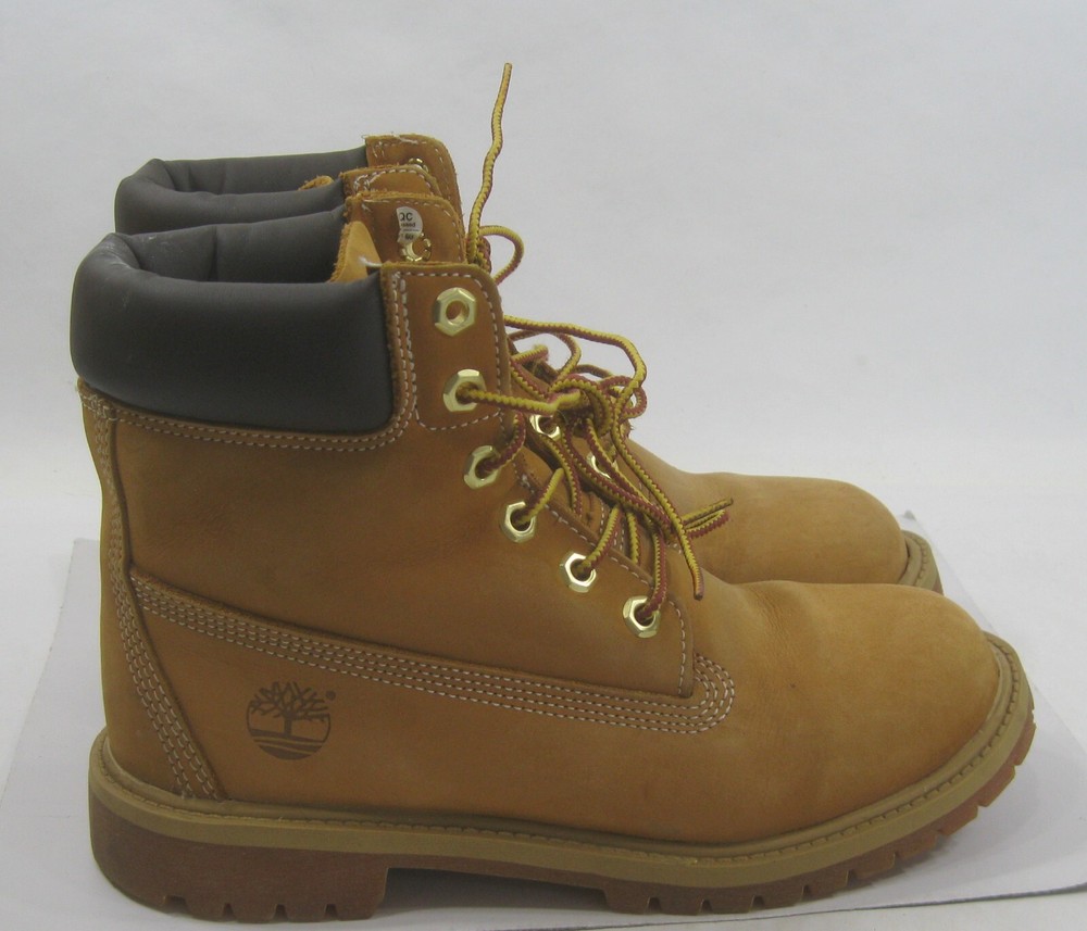 12909 Timberland 6 Inch Premium Boot tan Leather YOUTH SIZE 5.5
