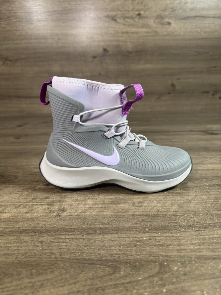 Nike Binzie Kids Rain Boots Grey/Violet Frost 6Y