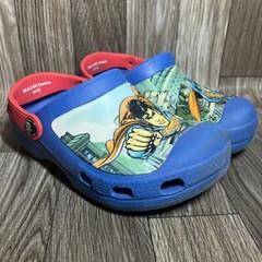 Crocs Superman Blue Red Rubber Clogs Slip On Shoes Little Kids Size 1