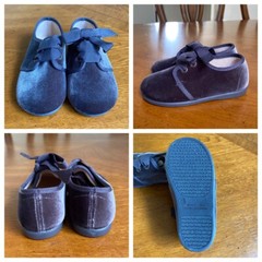 Children’s Classics Spanish Velvet Unisex Blucher Flats Made In Spain
