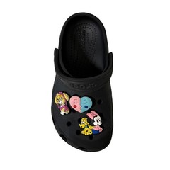 Crocs Classic Clog Kids Black Size C 11 Character Charms Jibbitz Slip On Shoes