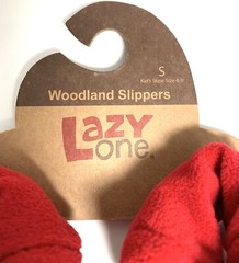 Kid Slippers Sz 4-9 Black Bear Slipper Fleece Non-Skid Cozycore Woodland NEW