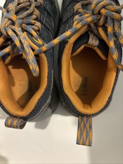 Kids L.L.Bean Trail Model hikers Low Size 12 Carbon Navy/Orange.