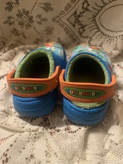 Crocs Fun Lab Blue Super Mario Nintendo Yoshi Childrens Clogs Sz 6C