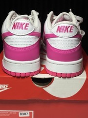 Nike Dunk Low White Pink Laser Fuchsia Sneaker SIZE 6Y FB9109-102 NEW