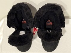Sorel Snow Commander Boots – Black, Red & White w/Faux Fur Trim – Toddler 10 US
