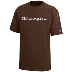 Champion Script Logo Youth (Brown) Short Sleeve T-Shirt