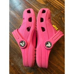 Crocs Baya Clog Kids Electric Pink Rainbow Sun Jibbitz Slip On Shoes C10 Toddler