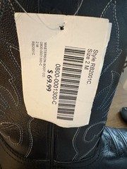 Masterson Boot Co. Kids Black Leather Western Mid-Calf Boots Size 2 M RB2001C