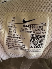 Nike Air Max Kids Sneaker White Pink Black Lace-Up Low Top US 7Y 844349-101