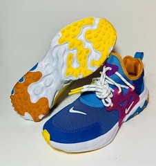 Nike React Presto Gs Sz 7Y Blue Multi Color Running Shoes CK1752 400 Wmns 8.5