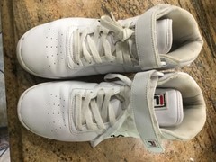 FILA Vulc Mid Plus 3SC60527-150 White Lifestyle Sneakers Shoe Size 6 vtg