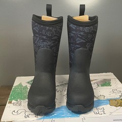 Muck Boot Rugged II Insulated Waterproof Winter Rain Boots Kids Size 8 Black