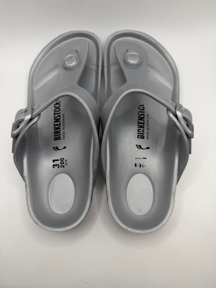 Birkenstock Gizeh EVA Kids Silver Sandals Narrow EU 31 US 13 New No Box 1003497