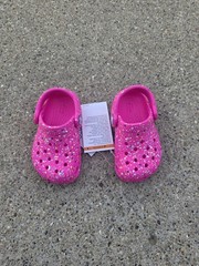 Crocs Classic Clog Kids Pink Multicolor Speckled Slip-On Clog US 5