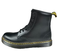 Doc Martin Zavala Junior Boots Youth Size 2 Black Leather Lace And Zip Up New