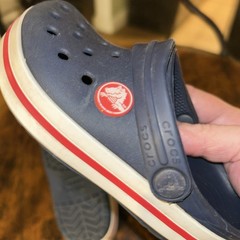 Crocs Crocband Navy Blue Kids Size US C8 Clogs Youth Classic Water Shoes EUC
