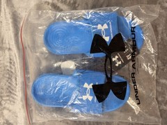 Under Armour Ignite Select Slides Kid’s Youth size 4 Aqua Blue NWT