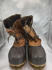 Sorel Badger Vintage Winter Boots Brown Youth Size 5 Waterproof Made in Canada